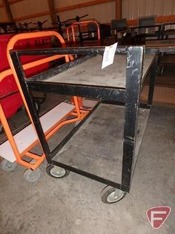 Metal cart with wheels