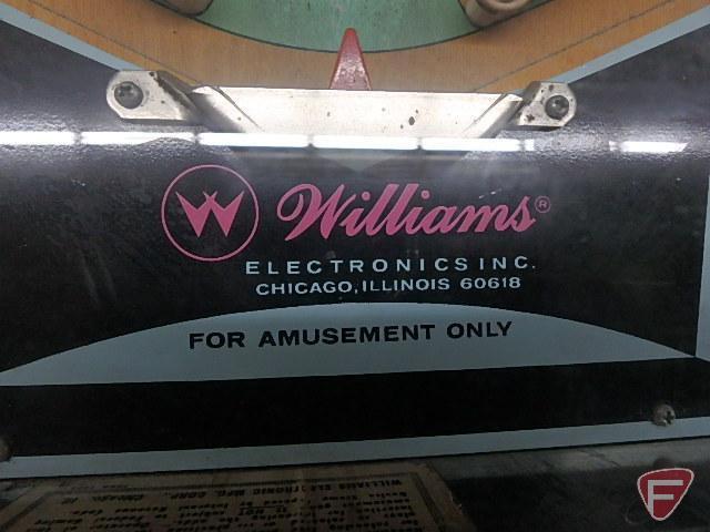 Vintage pinball machine, Williams Electronics Inc. Derby Day-It works, lights come on and horses go