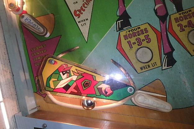 Vintage pinball machine, Williams Electronics Inc. Derby Day-It works, lights come on and horses go
