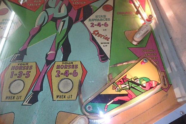 Vintage pinball machine, Williams Electronics Inc. Derby Day-It works, lights come on and horses go
