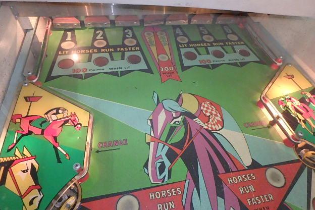 Vintage pinball machine, Williams Electronics Inc. Derby Day-It works, lights come on and horses go