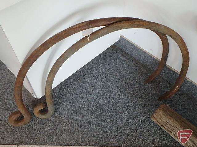 Primitive Iron tines/hooks, 30 inch span, both