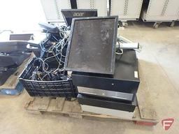 Point of sale restaurant equipment: (5) Radiant Systems P1520 terminals, (5) cash drawers,