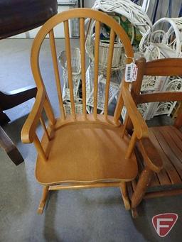 (3) wood child's rockers and child's chair