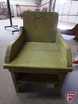 (3) wood child's rockers and child's chair