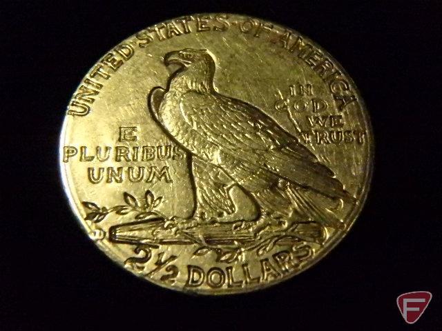 1914 D $2.50 Gold Indian US Coin VF or better, 1 minor rim hit