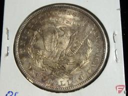 1889 Morgan Silver Dollar AU or better, heavily toned