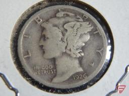1924 D Mercury Dime VG, 1926 S Mercury Dime VG