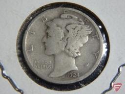 1924 D Mercury Dime VG, 1926 S Mercury Dime VG