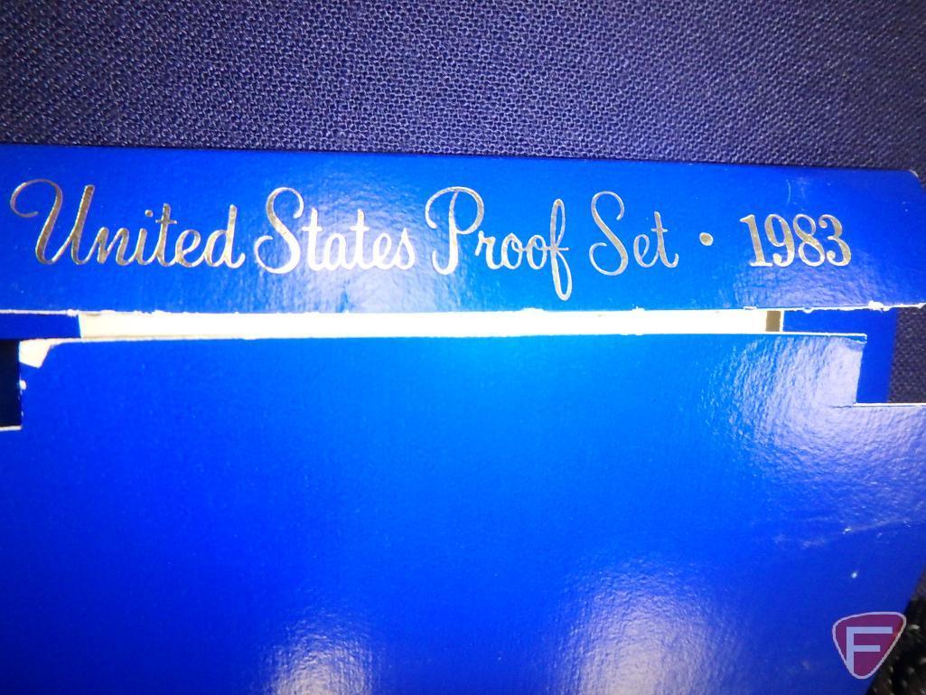1989 US Mint uncirculated set in original packaging, 1987 US Mint uncirculated set in original
