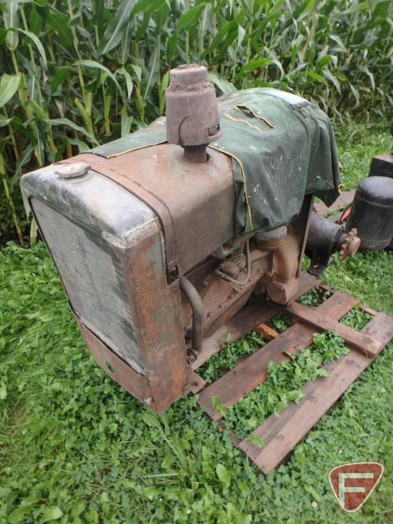 LeRoi 4 cylinder gas engine model D226P3 stationary engine with chain drive