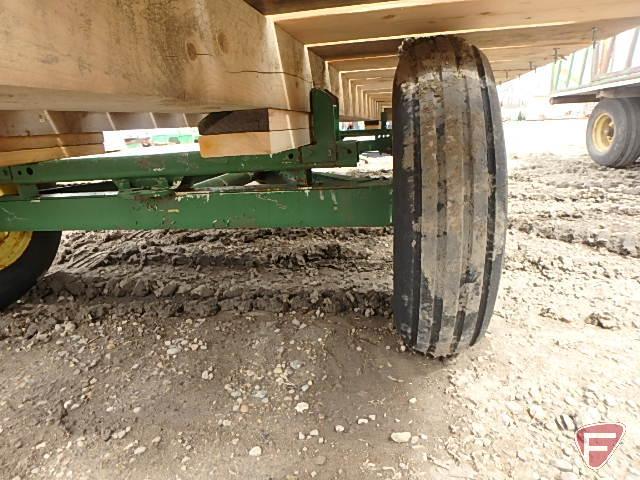 John Deere 953 6 ton running gear with new wood hay rack