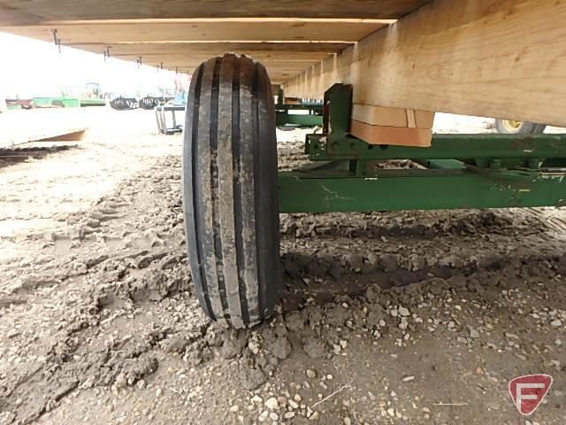 John Deere 953 6 ton running gear with new wood hay rack
