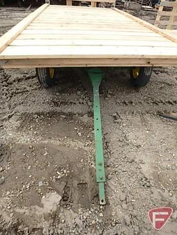 John Deere 953 6 ton running gear with new wood hay rack