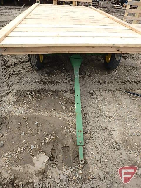John Deere 953 6 ton running gear with new wood hay rack