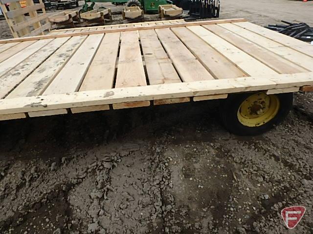 John Deere 953 6 ton running gear with new wood hay rack