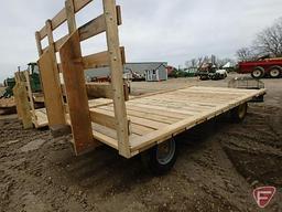 John Deere 953 6 ton running gear with new wood hay rack