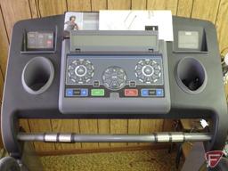 Horizon treadmill, RST5.6, perfect view, adjustable display, more power/less noise, on mat.