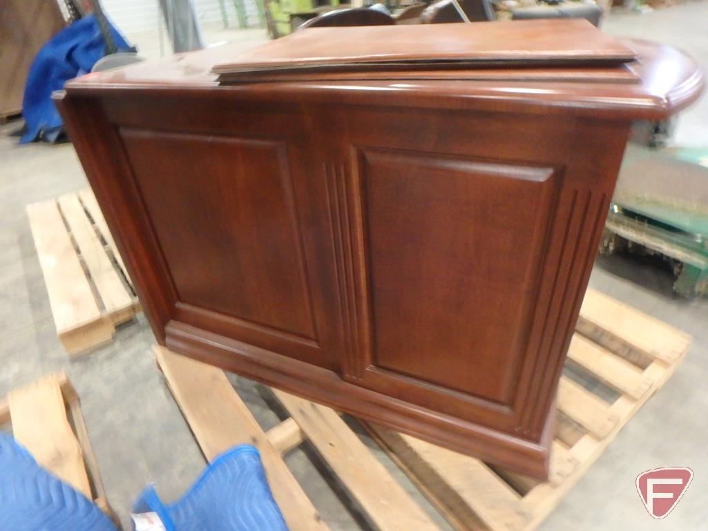 Creative Ideas wood 2-piece L-shaped desk with drawers, some drawers locked