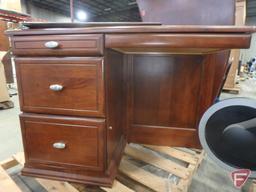 Creative Ideas wood 2-piece L-shaped desk with drawers, some drawers locked