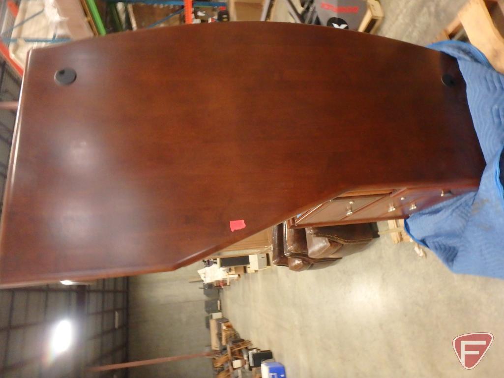 Creative Ideas wood 2-piece L-shaped desk with drawers, some drawers locked