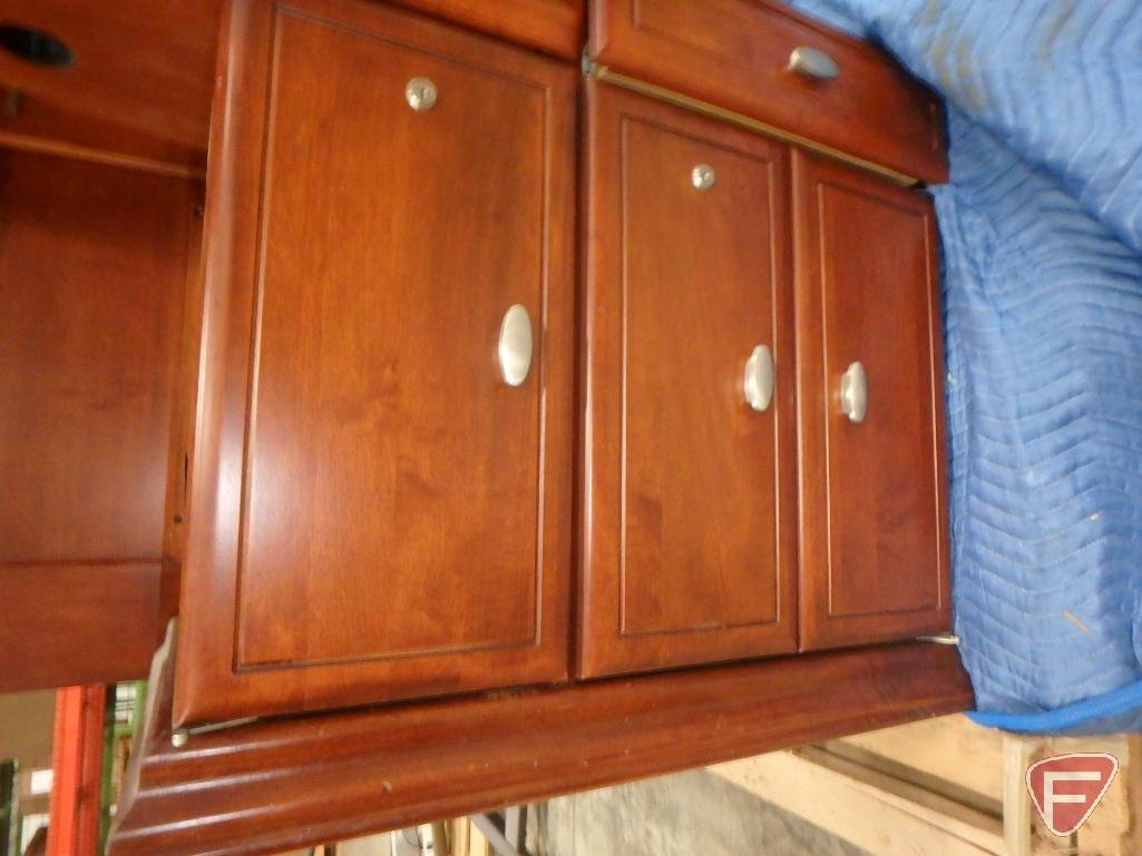 Creative Ideas wood 2-piece L-shaped desk with drawers, some drawers locked