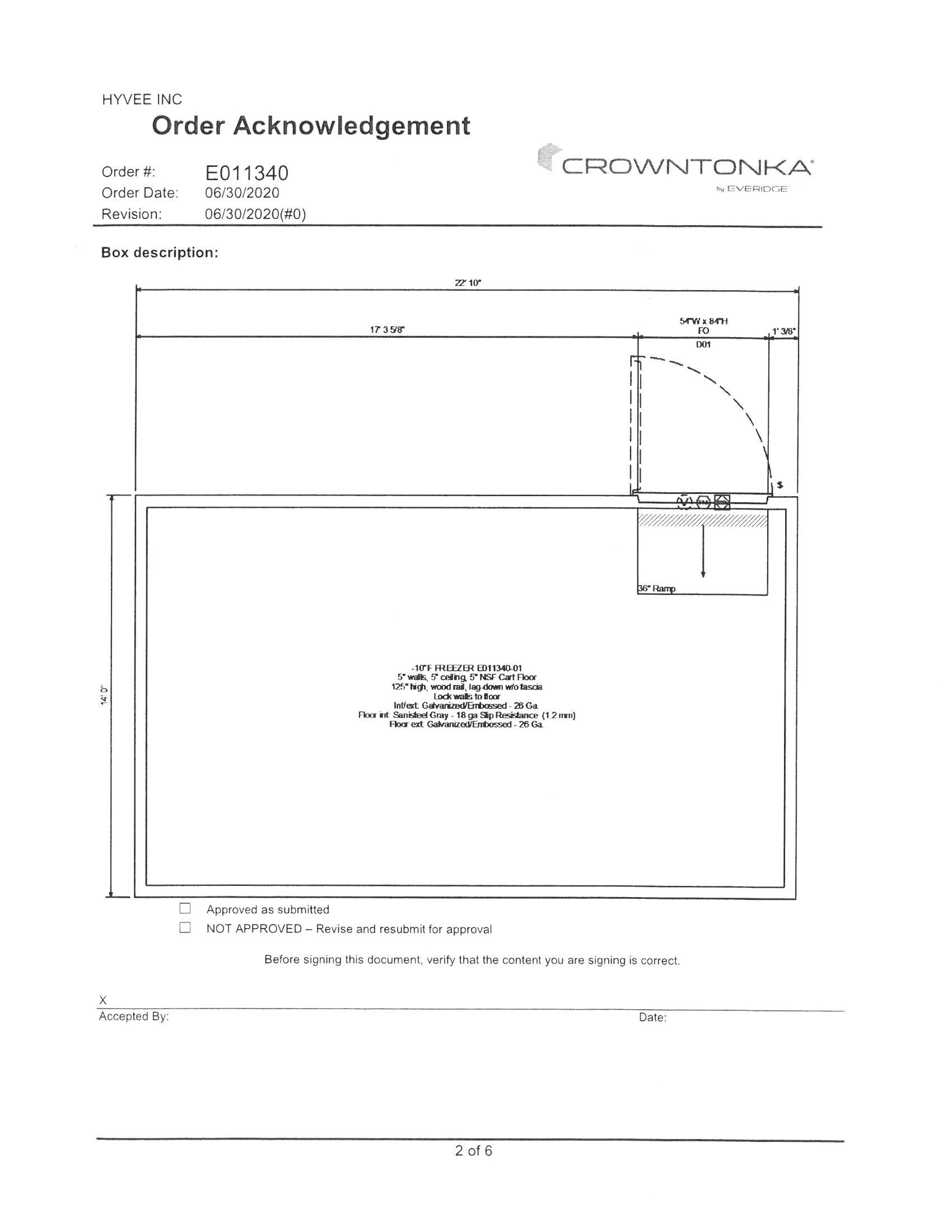 Crowntonka by Everidge wood rail walk-in freezer with floor