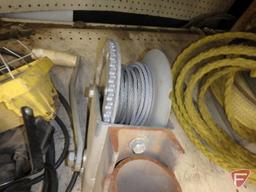Manual crank winch, 1000lb Superwinch W115 electric winch with controller, pn 1401