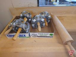 Houpt 3" donut cutters, Houpt 1.5x5 oblong cutter, 3" round cutter,