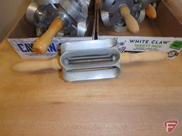 Houpt 3" donut cutters, Houpt 1.5x5 oblong cutter, 3" round cutter,
