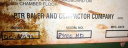 PTR Baler and compactor, serial # 00-4092, model # 3400HD **SEE REQUIRED RIGGING INFORMATION BELOW**