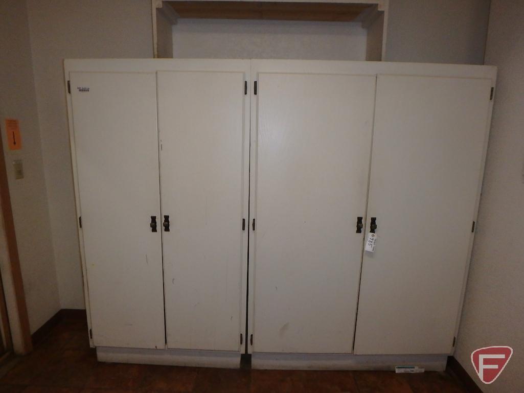(6) Storage cabinets, (2) bookshelves