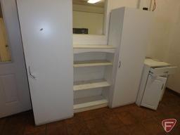(6) Storage cabinets, (2) bookshelves