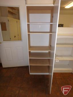 (6) Storage cabinets, (2) bookshelves