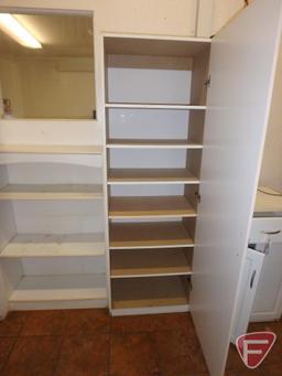 (6) Storage cabinets, (2) bookshelves
