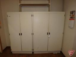 (6) Storage cabinets, (2) bookshelves