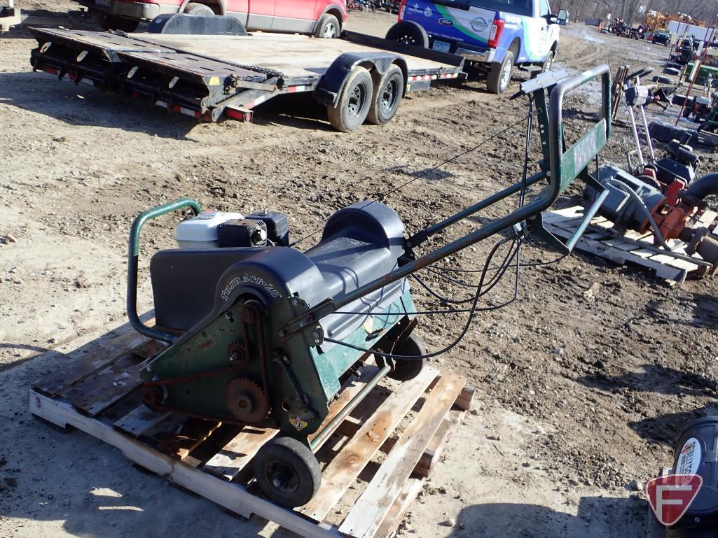 Turfco walk behind core aerator, Honda GX120 gas engine, model 85370, E0013