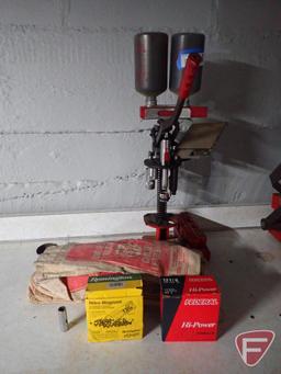 MEC 12 gauge shotshell reloader, 12 gauge ammo (50 rounds), lead shot bags
