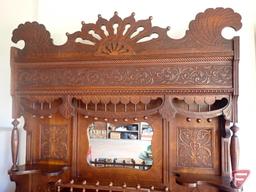 Vintage organ converted to a desk, 46"w x 24"d x 80"h