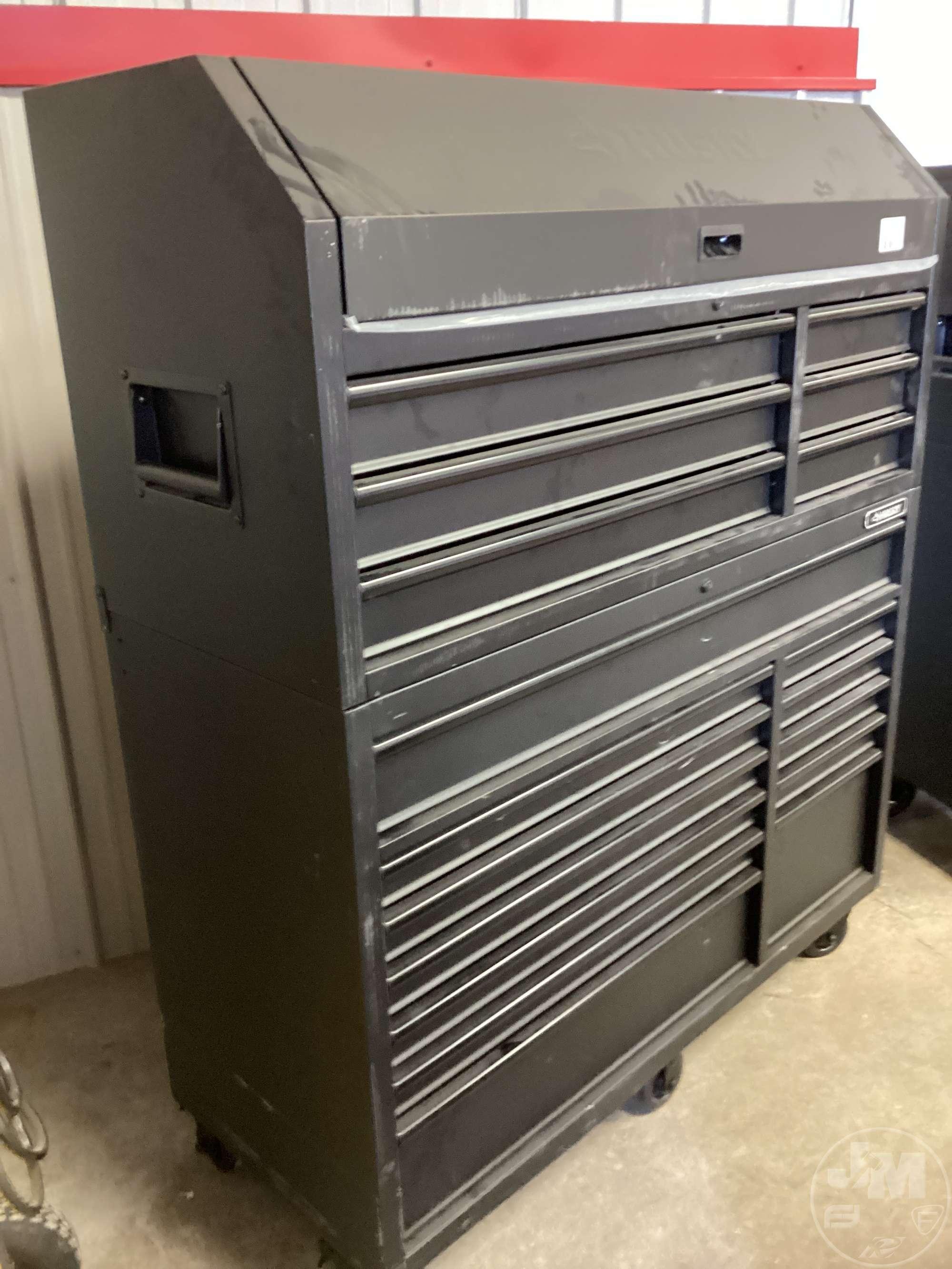 HUSKY 18 DRAWER TOOL CABINET ON 6 WHEELS