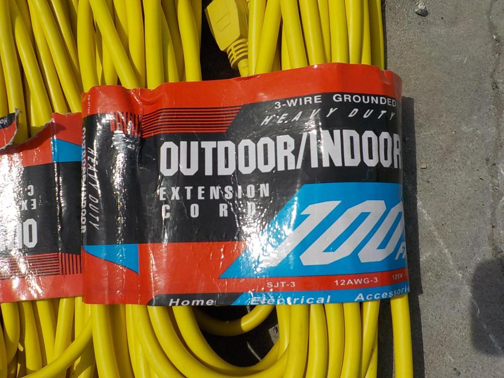 100' HD Outdoor Extension Cord (2 of). Unused