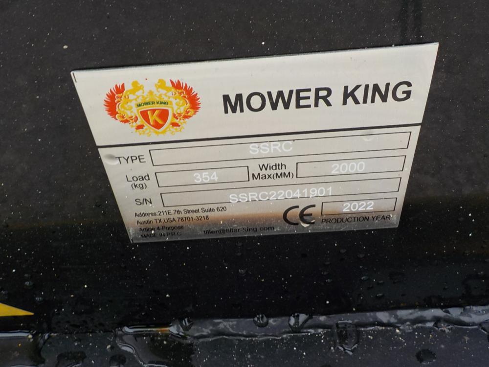 Mower King SSRC Brush Cutter to suit Skidsteer (Used Once)	