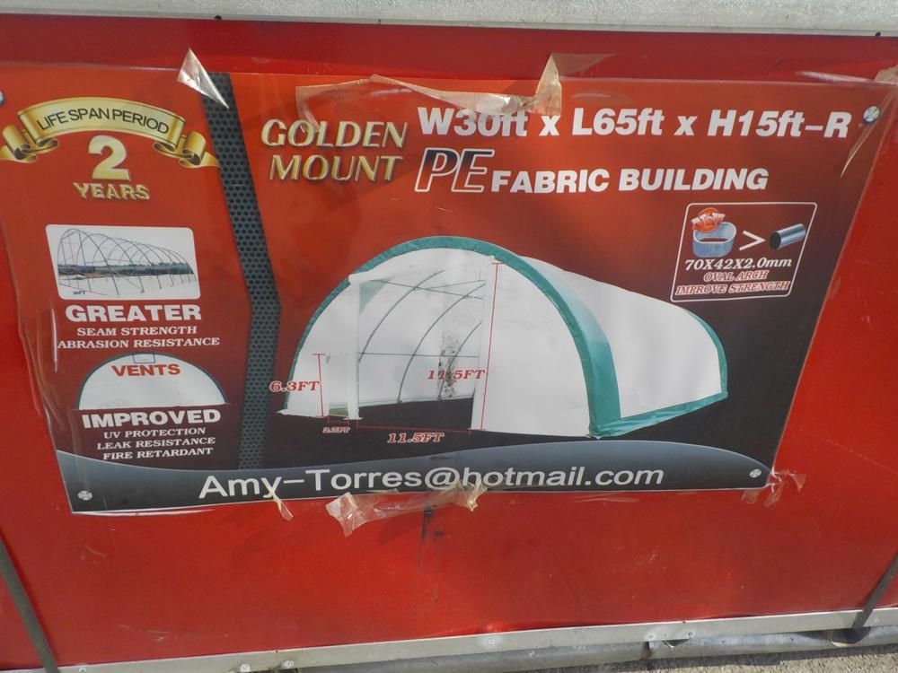Golden Mount S306515R PE Dome Storage Container 30' x 65' x 15' - Unused