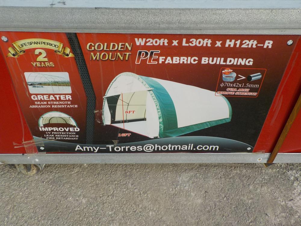 Golden Mount S203012R-300 PE Dome Storage Container 20' x 30' x 12' - Unuse