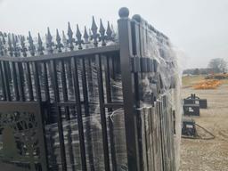 Greatbear  20' Animal Print Bi-Parting Iron Gate - Unused