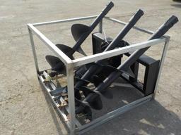 Greatbear  Auger to Suit Skid Steer c/w 3 Auger Bits - Unused