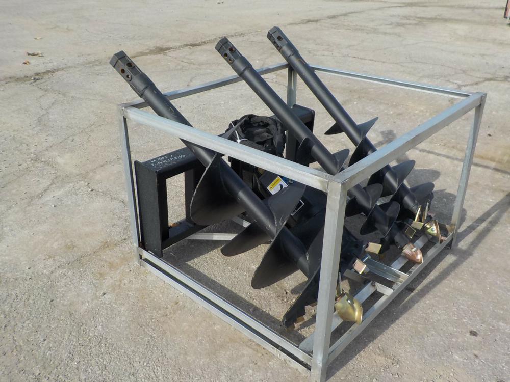 Greatbear  Auger to Suit Skid Steer c/w 3 Auger Bits - Unused
