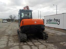 2016 Kubota KX080-4 Excavator c/w Cab, A/C, Rubber Tracks, Blade, Swing Boo