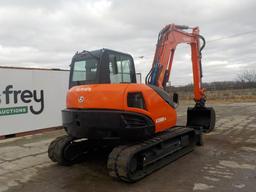 2016 Kubota KX080-4 Excavator c/w Cab, A/C, Rubber Tracks, Blade, Swing Boo