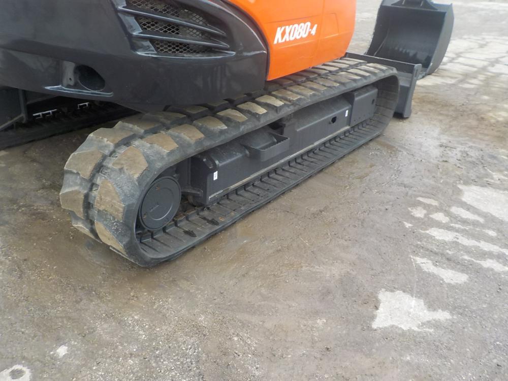 2016 Kubota KX080-4 Excavator c/w Cab, A/C, Rubber Tracks, Blade, Swing Boo